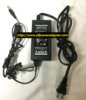 New Challenger Cable Sales PS-2.1-12-25DAC 12V DC 2.5 5.5 X 2.1mm SWITCHING POWER SUPPLY